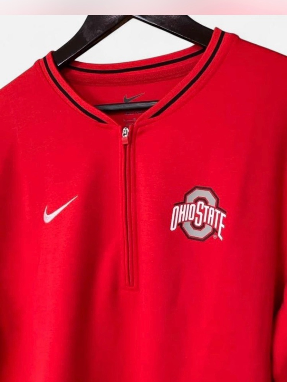 Nike Dri-Fit Ohio State Buckeyes 1/4 Zip Football Pullover Men’s Size Large